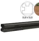 Betonpaal met sleuf en platte kop tbv schutting 11,5 x 11,5 x 277 cm, antraciet hoekpaal, gecoat