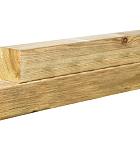 Midden-Europees vuren geschaafde paal 12 x 12 x 400 cm, groen geïmpregneerd.