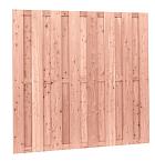 Douglas fijnbezaagd plankenscherm 18-planks 15 mm, 180 x 180 cm, onbehandeld.