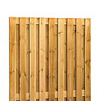 Grenen geschaafd plankenscherm 19-planks 15 mm, 180 x 180 cm, verticaal recht, groen geïmpregneerd.