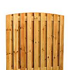 Grenen geschaafd plankenscherm 19-planks 15 mm, 180 x 180 cm, verticaal toog, groen geïmpregneerd.