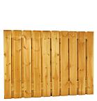 Grenen geschaafd plankenscherm 21-planks 17 mm, 180 x 130 cm, verticaal recht, groen geïmpregneerd.