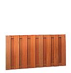 Hardhouten plankenscherm 17 planks 14 mm recht verticaal 180 x 90 cm.