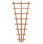 Hardhouten V-trellis 30-65 x 150 cm.