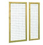 Grenen betonijzertrellis met maas 7,5 x 7,5 cm, in raamwerk 4,4 x 6,8 cm, 60 x 180 cm, groen geïmpregneerd.