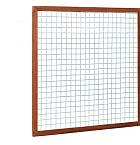 Hardhouten betonijzertrellis met maas 7,5 x 7,5 cm, in raamwerk 4,5 x 7,0 cm, 180 x 180 cm.