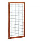 Hardhouten betonijzertrellis met maas 7,5 x 7,5 cm, in raamwerk 4,5 x 7,0 cm, 90 x 180 cm.