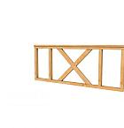 Hekwerk met kruis douglas type A, 178,5 x 73 cm, onbehandeld.