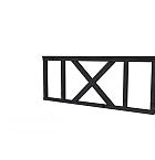 Hekwerk met kruis douglas type A, 178,5 x 73 cm, zwart geïmpregneerd.