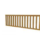 Hekwerk recht douglas type B, 228,5 x 73 cm, groen geïmpregneerd.