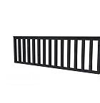 Hekwerk recht douglas type B, 228,5 x 73 cm, zwart geïmpregneerd.