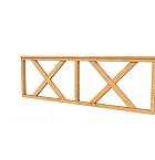 Hekwerk met kruis douglas type B, 228,5 x 73 cm, onbehandeld.
