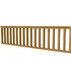 Hekwerk recht douglas type C, 278,5 x 73 cm, groen geïmpregneerd.