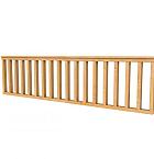 Hekwerk recht douglas type C, 278,5 x 73 cm, transparant gespoten.