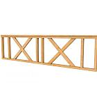 Hekwerk met kruis douglas type C, 278,5 x 73 cm, onbehandeld.