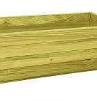 Bloembak rechthoek 32 x 92 x 42 cm (HxBxD), groen geïmpregneerd.