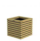 Bloembak Elan 50 Excellent, 50 x 50 x 50 cm, groen geïmpregneerd.