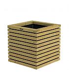 Bloembak Elan 60 Excellent, 60 x 60 x 60 cm, groen geïmpregneerd.