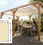 Douglas pergola houtpakket 324 x 424 cm t.b.v. schaduwdoek 290 x 400 cm, kleurloos geïmpregneerd.