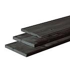 Douglas fijnbezaagde plank 2,5 x 25 x 400 cm, zwart gedompeld.