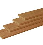 Douglas geschaafde plank 1,6 x 14 x 300 cm, groen geïmpregneerd.