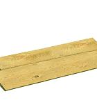 Scandinavisch vuren Zweeds rabat, 1 zijde geschaafd, 1 zijde fijnbezaagd, 1,5-3 x 19,5 x 400 cm, groen geïmpregneerd.