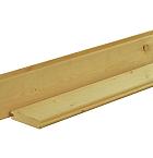 Scandinavisch vuren geschaafd blokhutprofiel 2,8 x 14,5 x 420 cm, groen geïmpregneerd.