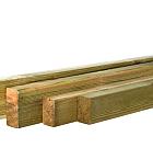 Grenen geschaafde regel 4,4 x 9,5 x 390 cm, groen geïmpregneerd.