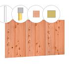 Halfhouts rabat douglas enkelzijdige voorwand D, 328,5 x 285 cm, onbehandeld.