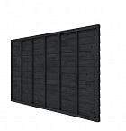 Douglas wandpakket t.b.v. enkelzijdige wand Comfort/DHZ 371x224 cm, zwart geïmpregneerd.