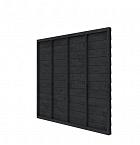 Vuren wandpakket t.b.v. enkelzijdige wand Comfort/DHZ 246,5x224 cm, zwart geïmpregneerd.