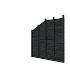 Vuren wandpakket t.b.v. enkelzijdige zijwand kapschuur Comfort, zwart geïmpregneerd.