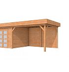 Douglas Topvision Roek, 298 x 298 en luifel 400 cm, onbehandeld.