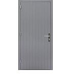 Hardhouten enkele dichte deur Prestige, rechtsdraaiend, 109 x 221 cm, grijs gegrond.