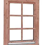 Douglas draai-kiepraam Prestige met dubbelglas, 84,4 x 120,4 cm, onbehandeld.