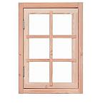 Douglas 6-ruits uitzetraam, 89,8 x 70,3 cm, onbehandeld.