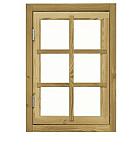 Douglas 6-ruits uitzetraam, 89,8 x 70,3 cm, groen geïmpregneerd.