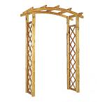 Rozenboog klein, doorgangsbreedte 120 cm, groen geïmpregneerd.