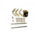 Uni-beslag t.b.v. lichtgewicht betonpaal 8,5 x 8,5 cm, geel verzinkt.