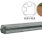 Betonpaal met sleuf en diamant kop t.b.v. schutting 11,5 x 11,5 x 278 cm, grijs hoekpaal, ongecoat.