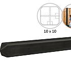 Betonpaal met diamantkop t.b.v. betonplaten met motief 10 x 10 x 275 cm, antraciet gecoat hoekpaal.