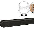 Betonpaal met diamantkop t.b.v. betonplaten met motief 10 x 10 x 275 cm, antraciet gecoat tussenpaal.