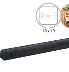 Betonpaal glad met diamantkop 10 x 10 x 310 cm, antraciet ongecoat, tussenpaal t.b.v. 2 betonplaten.