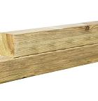 Grenen geschaafde paal 8,8 x 8,8 x 400 cm, zonder diamantkop, groen geïmpregneerd.