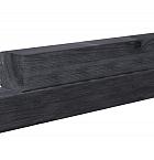 Grenen geschaafde paal 8,8 x 8,8 x 270 cm, zonder diamantkop, geïmpregneerd en zwart gedompeld.