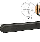 Betonpaal met diamantkop tbv betonplaten met motief 10 x 10 x 275 cm, antraciet zonder coating T-paal