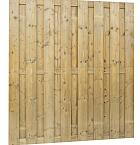 Jumboscherm geschaafd vuren 18-planks 15 mm, 180 x 200 cm, recht verticaal, groen geïmpregneerd.
