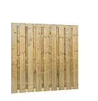 Jumboscherm geschaafd vuren 20-planks 15 mm, 180 x 180 cm, recht, groen geïmpregneerd.