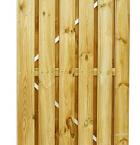 Grenen geschaafde plankendeur op verstelbaar stalen frame 90 x 180 cm, recht, groen geïmpregneerd.