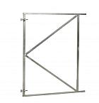 Verstelbaar stalen poortframe 150 x 155 cm, vuurverzinkt.